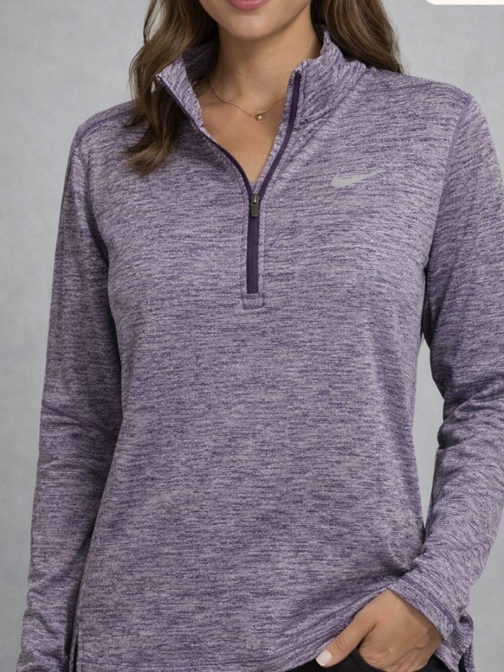 Nike Dri‑FIT Running Quarter‑Zip – Purple